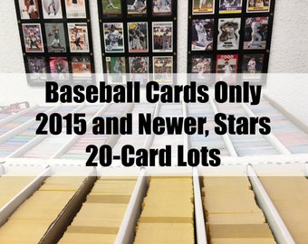 Baseball Card Mystery Hot Pack/Re-Pack Premium Lot - 20 Cards From 2015+ Star Players Modern Cards Gift For Boys Sports Collector Gift