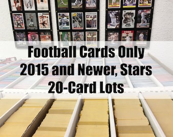 Football Card Mystery Hot Pack/Re-Pack Premium Lot - 20 Modern Cards From 2015+ Star Players Christmas Present Boy Gift Collector Gift Kids