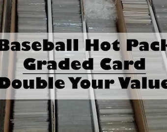 Baseball Card Hot Pack/Re-Pack/Lot - Graded Card (psa, bgs, csg) Included - Guaranteed DOUBLE the Value - No Junk - MLB