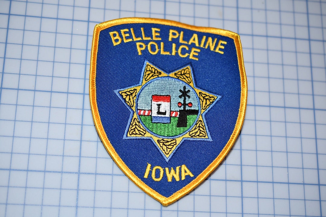 Belle Plaine Iowa Police Patch S3273 Etsy