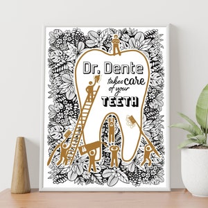 Dentist poster, dental office decoration, 30 x 40 cm