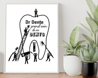 Dentist poster, dental office decoration, 30 x 40 cm