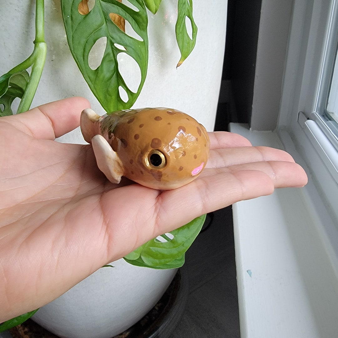 Puffer Fish Figurine Puffer Fish Sculpture Polymer Clay Etsy
