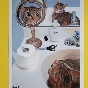 cat art print