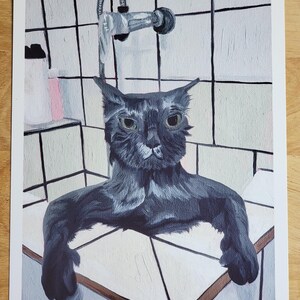 cat art print