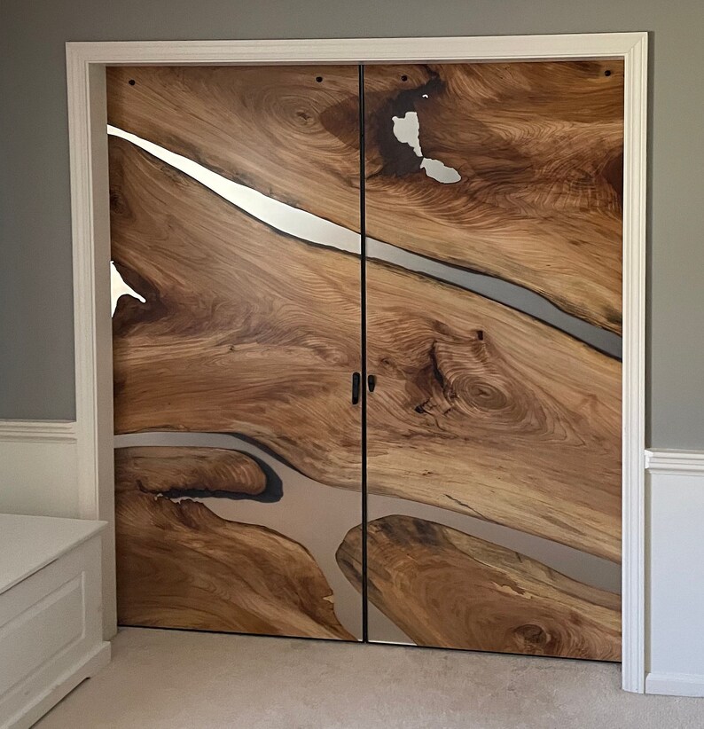 Custom Live Edge Epoxy Barn Doors Etsy