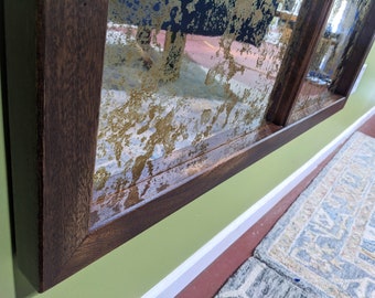 Custom Sized Antique Window Mirror Vintage Tarnished Style Body Wall Mirror | Handcrafted in CT USA