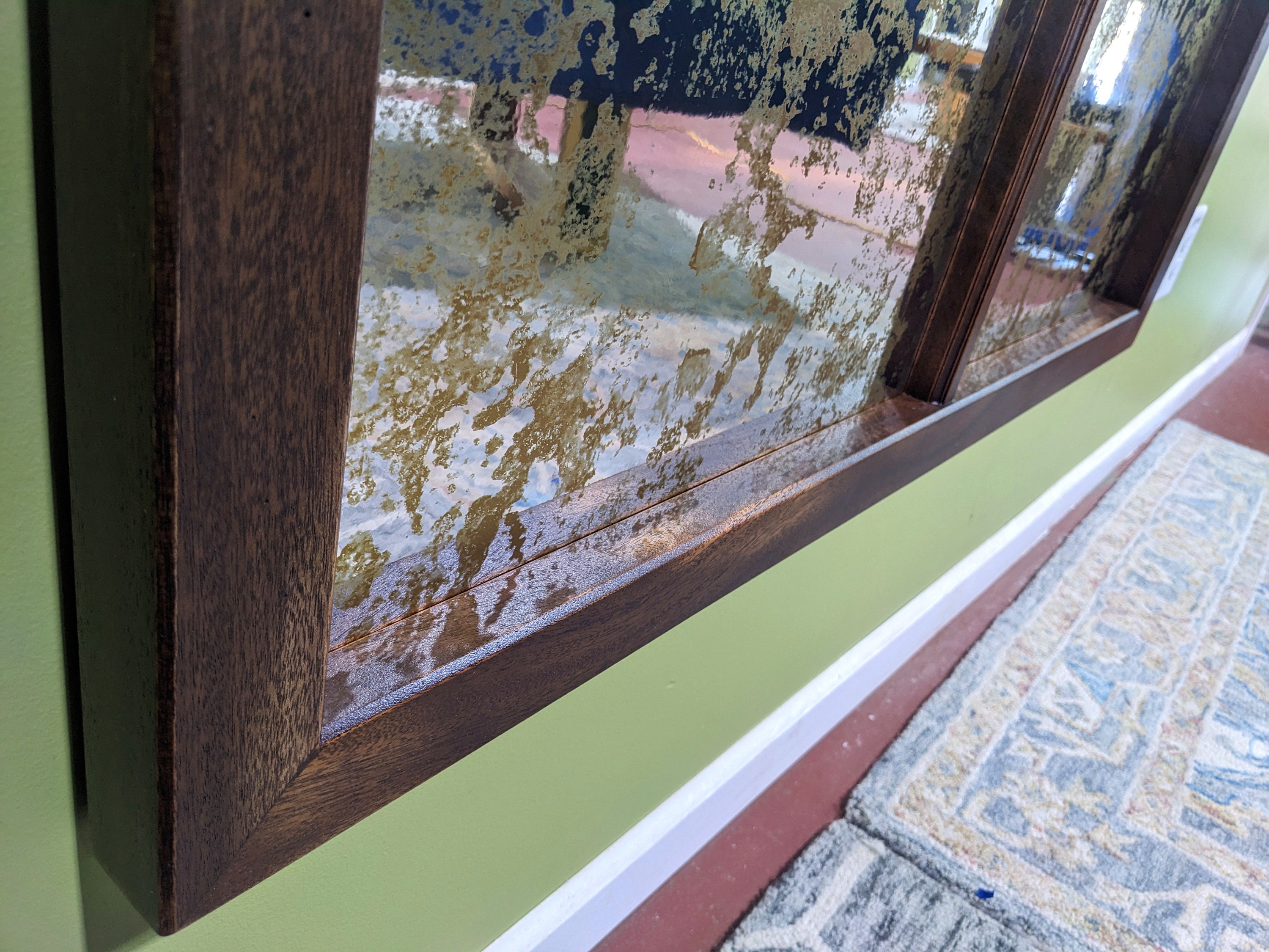Custom Sized Antique Window Mirror Vintage Tarnished Style Body Wall Mirror | Handcrafted in CT USA