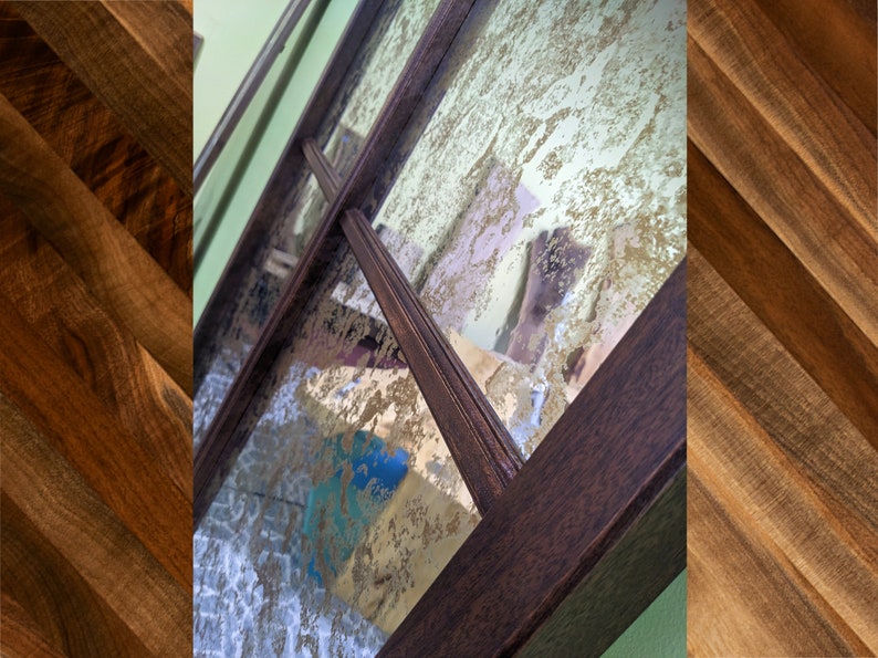 Custom Sized Antique Window Mirror Vintage Tarnished Style Body Wall