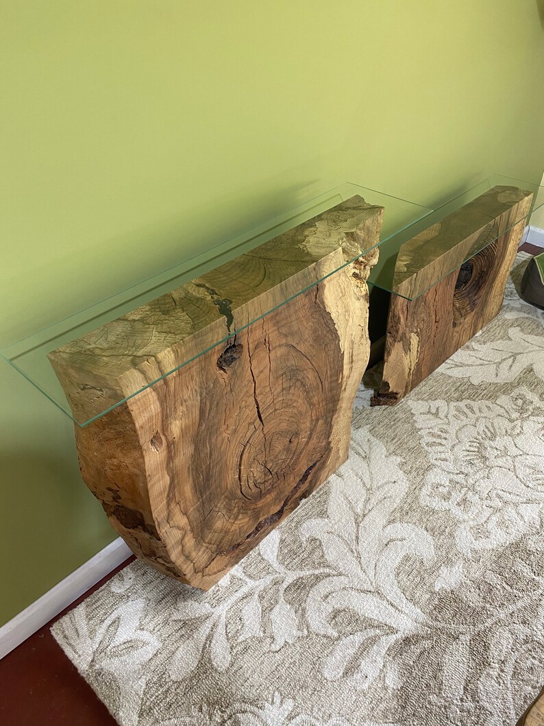 Live Edge Entryway Tables Hallway Table for Keys Etsy