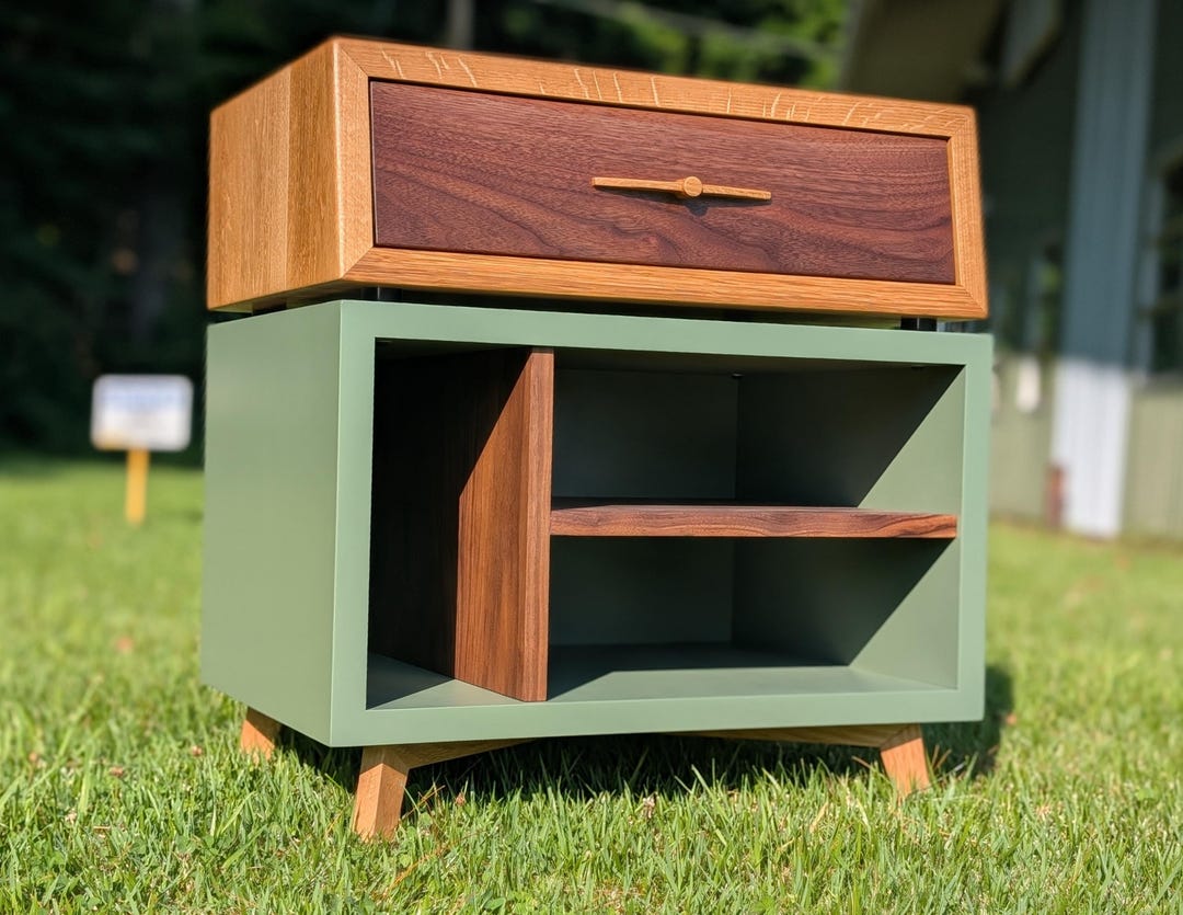 Mid Century Style Nightstand Handcrafted in CT USA Etsy — free download