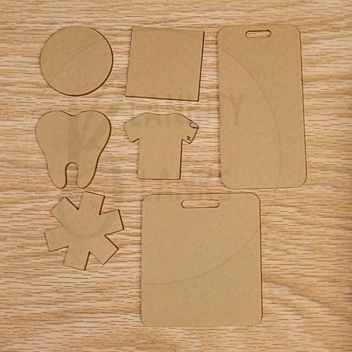 Badge Reel Blanks Clear Shaped Acrylic Blanks Keychain Etsy