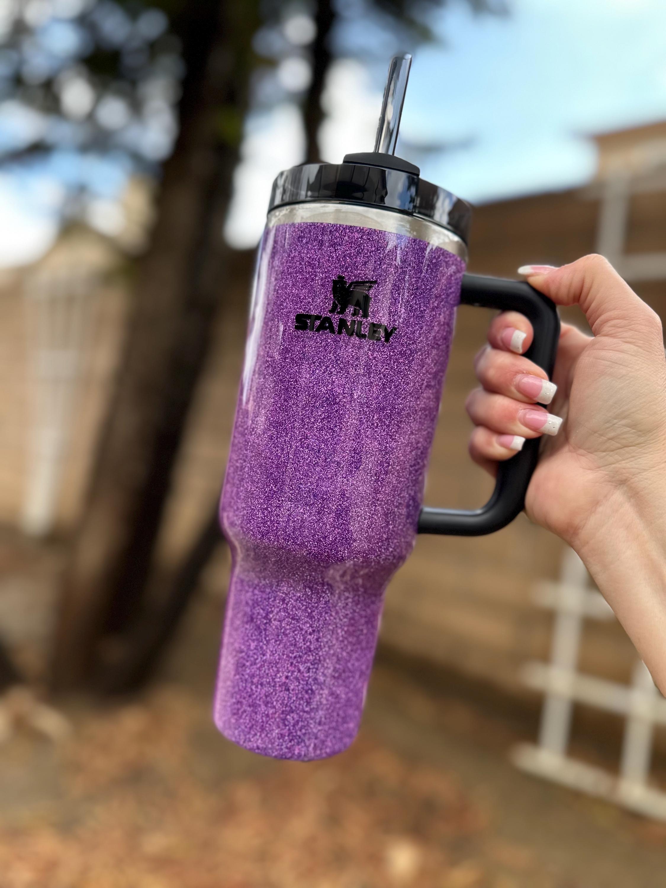 Juego De 8 Accesorios Decorativos Morados Para Tu Stanley Cup - Personaliza Y Destaca Tu Botella