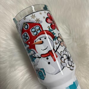 40oz Tumbler, Christmas Tumbler, Santa tumbler, Custom Tumbler, Christmas Movie Tumbler, Keeps drinks hot or cold for hours!