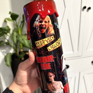 3D Drip Tumbler Horror Inspired Movie Tumbler with 3D Drips Travel Mug Travel Tumbler Keeps drinks hot or cold for hours image 3