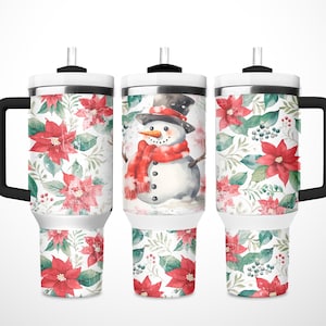 40oz Tumbler, Christmas tumbler, Custom Tumbler, Snowman Tumbler, Keeps drinks hot or cold for hours!