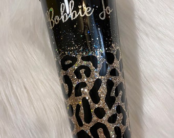 Leopard print tumbler | Leopard Print travel mug | Glitter Leopard Print | Leopard Print Water bottle | Tumblers | Travel Mug