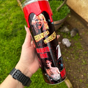 3D Drip Tumbler Horror Inspired Movie Tumbler with 3D Drips Travel Mug Travel Tumbler Keeps drinks hot or cold for hours image 6