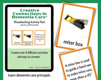 Woodworking Three Part Cards for Dementia - Printable