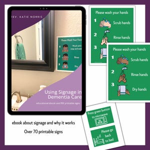Bewegwijzering gebruiken bij dementiezorg e-book en printables (meer dan 70 borden)