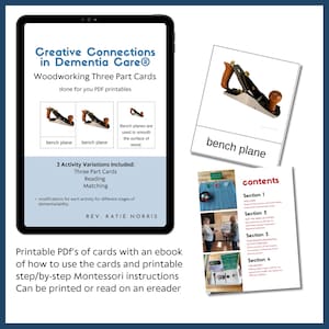 Woodworking Three Part Cards for Dementia - Printable