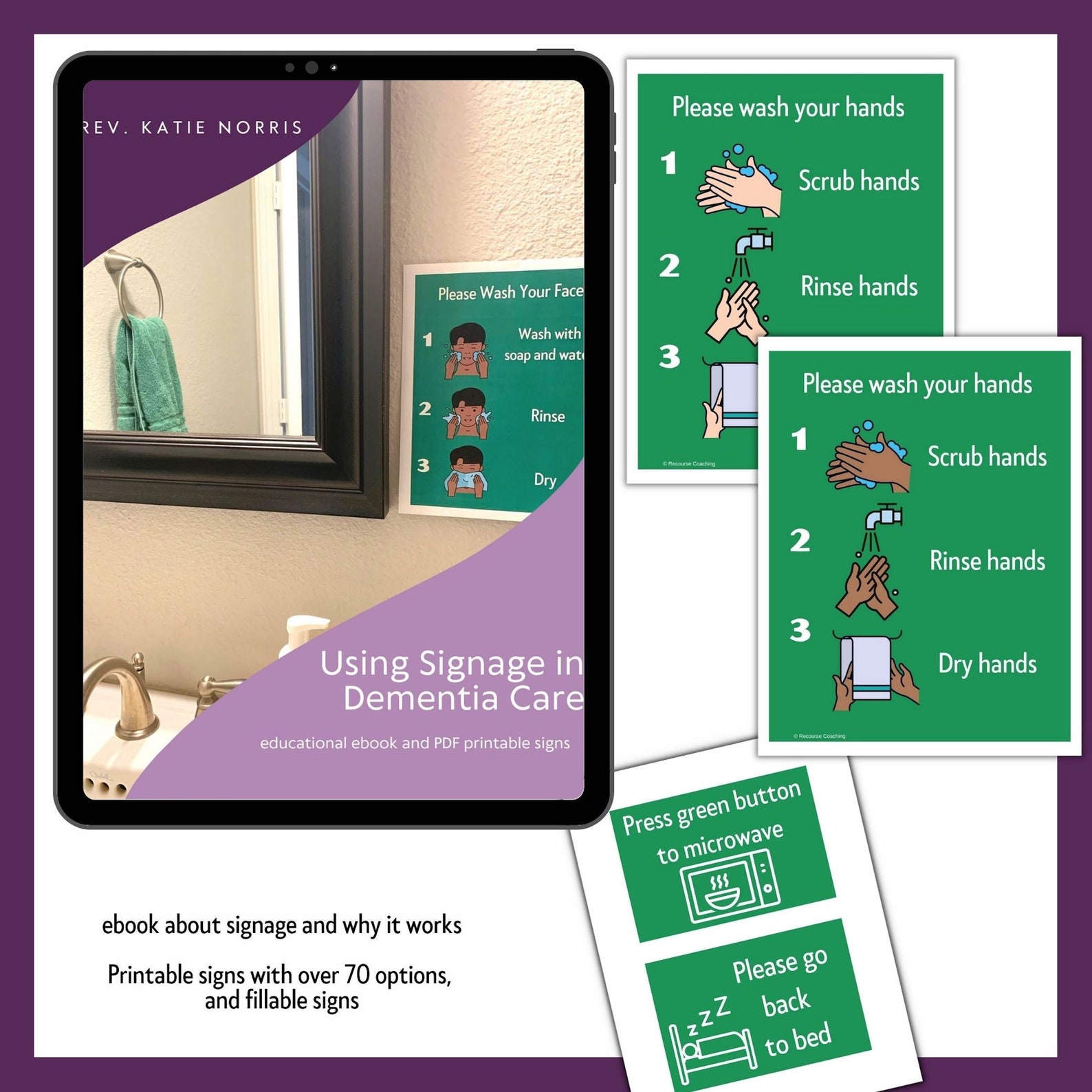 Using Signage in Dementia Care Ebook &amp; Printables over 70 Signs - Etsy