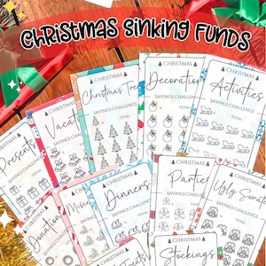Frohe Weihnachten, die Geld sparen Herausforderung | Pergament Optional | Geld Tracker | Laminiert | Wiederverwendbar | A6 Geldbeutel Einlegen