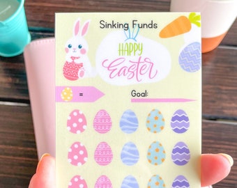 Easter | Holiday Savings Challenge | Money Tracker | Laminated | For A6 Budget Binder & cash envelope | Reusable | Sinking Funds