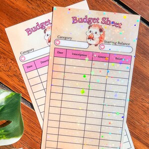 IGEL Haushalt Bogen - Süße Tiere 2te Auflage | Geld Tracker | A6 Spar-Challenges | Laminiert | Wiederverwendbar | Haushalt Binder Einfügen