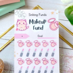 Schminke | Self Care Spar-Challenge | Sinkfunde | Geld Tracker | Laminiert | Für Geldumschlag | Passend für A6 Sammelmappe | Wiederverwendbar
