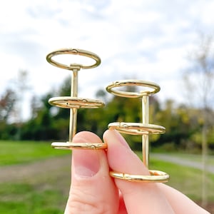 Anéis de fichário | Anéis de pasta de planejador | dobradiça para fichário de folhas soltas | Para fichário A6 ou envelopes de dinheiro | Anéis de pasta de ouro prata carbono