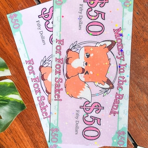 FOX PropMoney Platzhalter - Süsse Tiere Auflage 2| 1-1000 Vollständig Getragen | A6 Budget Umschlag Fake Geld Einlage | Dollar Euro Pfund