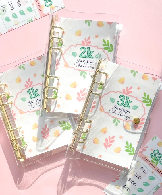 Money Saving Challenge Inserts – 48 Spaartrackers Voor A6 Ringbanden, Budget Planner Voor Envelopsysteem, Geschikt Voor Zelfdiscipline 2 miniatura