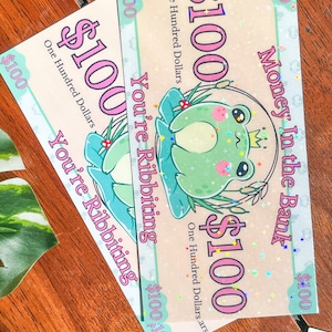 FROG Prop Geld Platzhalter - Süße Tiere 2.Auflage| 1-1000 Vollständig Getragen | A6 Budget Umschlag Fake Geld Einlage | Dollar Euro Pfund