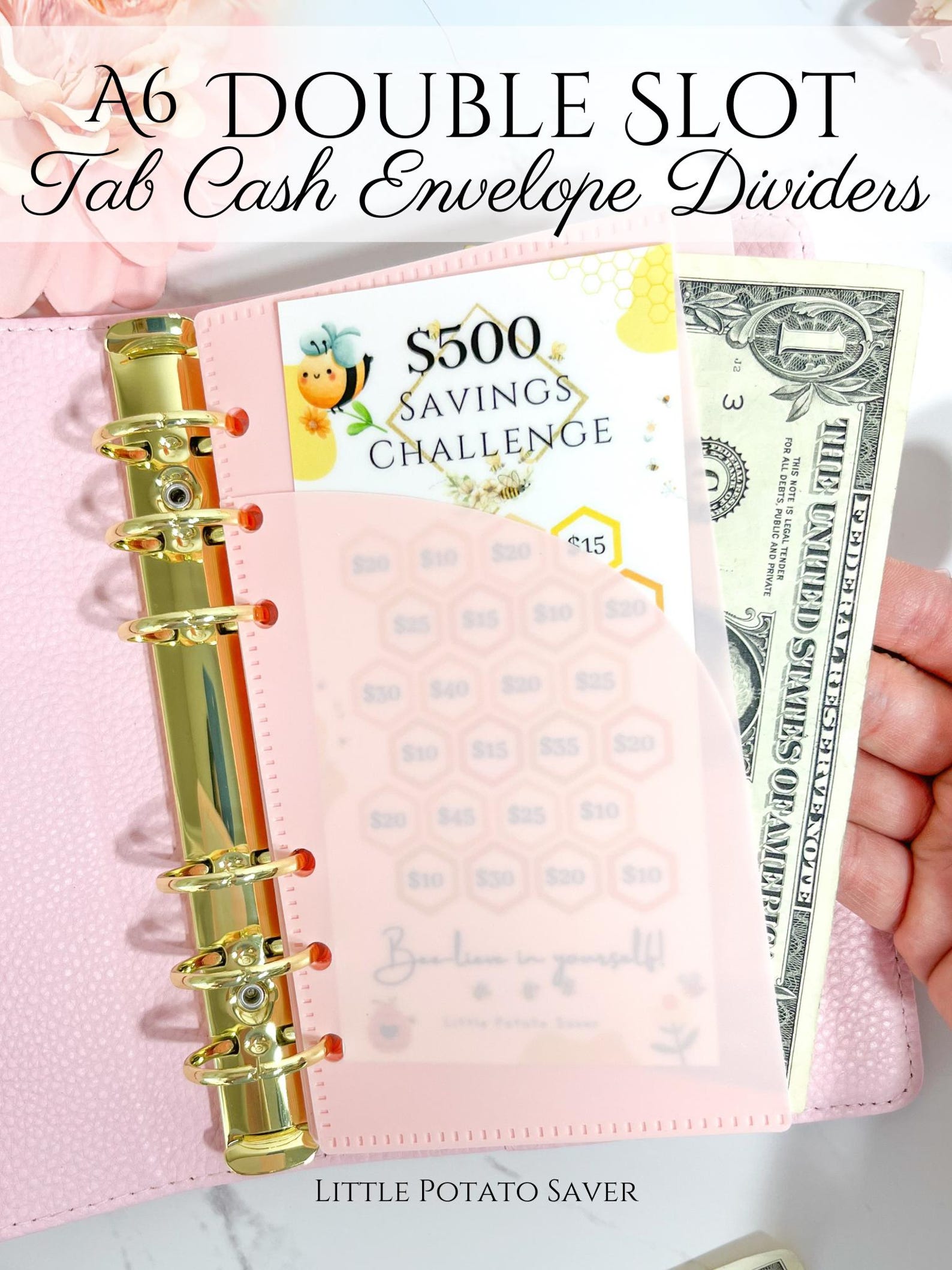 Envelope Slot A6 Double Slot Cash Envelope With Tabs Dividers | Index Tab Stickers ...