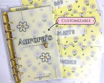 Sobres para efectivo Cute & Daisy | Sobres personalizados para guardar efectivo A6 para presupuestos y ahorros | Opciones de carpeta completa o solo sobres para efectivo