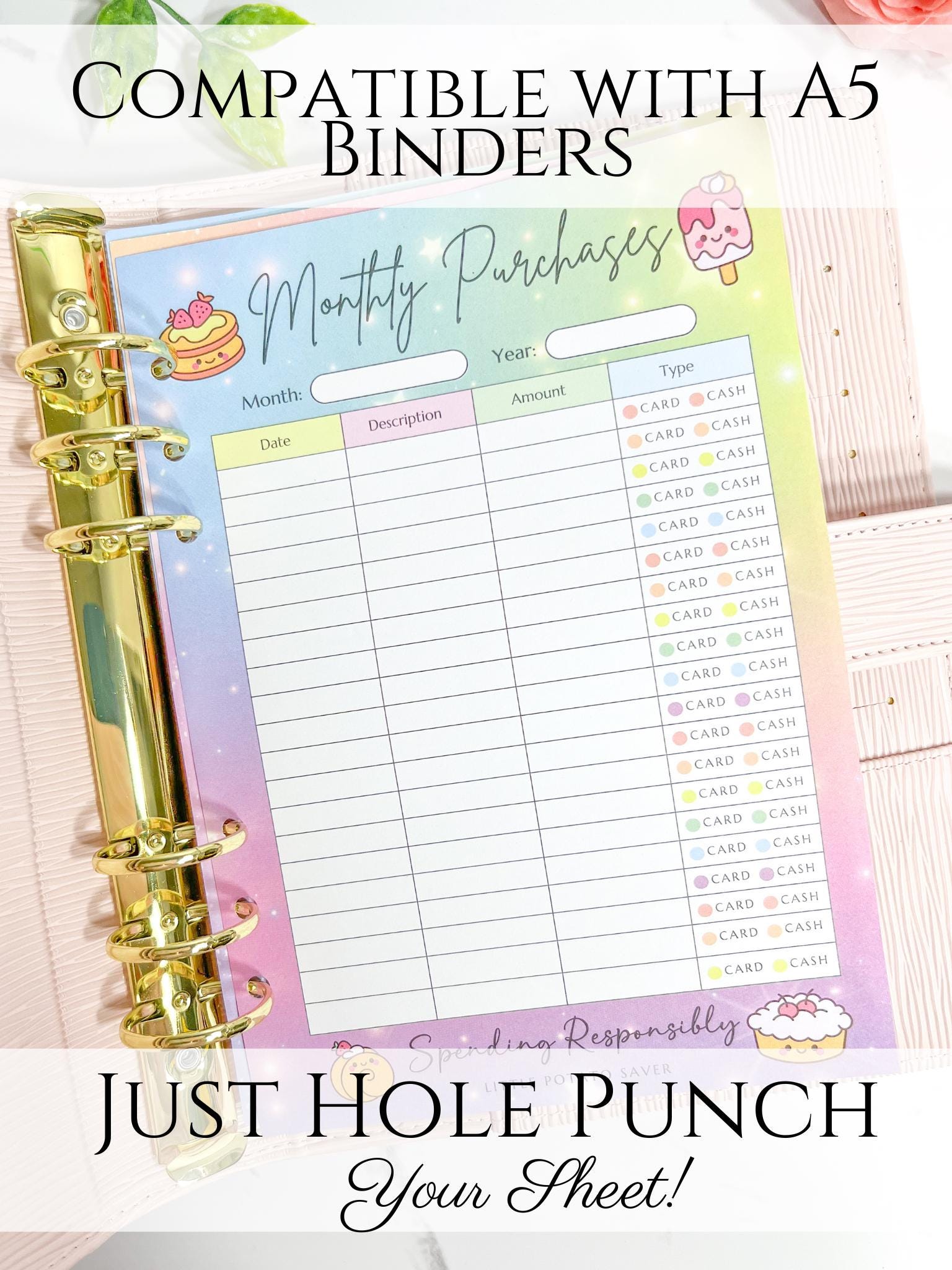 Monthly Expense Tracker Budget Note Pad | 50 Sheets A5 Size ...