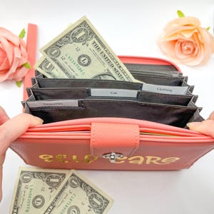 Large Dream Cash Wallet 80 categories | High Capacity Cash Organizer | A6 Cash Envelopes Holder | Cash Wallet Budgeting System Save Money