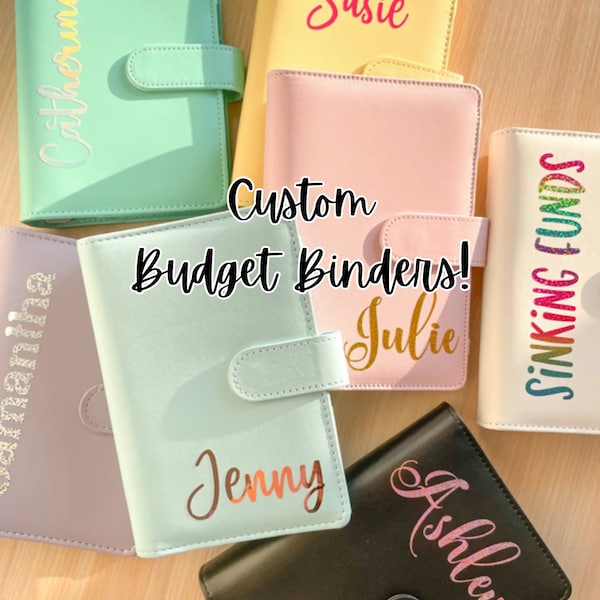 Custom Budget binder with cash envelopes | A6 Budget Binder l Cash stuffing | Cash Envelope System l Cash Wallet |  Savings Challenge Binder