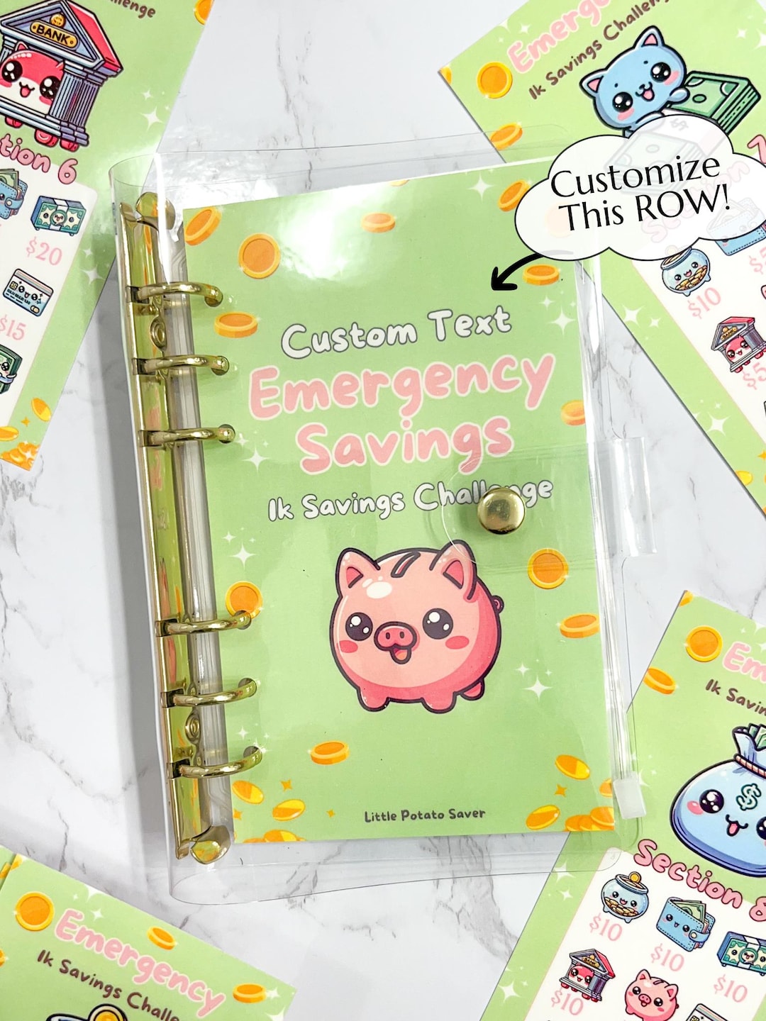 Resuable Envelope 1k 5k 10k Emergency Fund Savings Challenge | Optional Budget Binder and ...