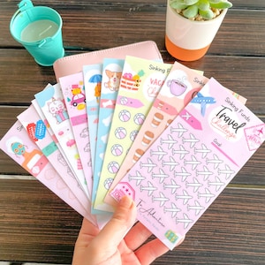 10 Paquete de desafío de ahorro diario / Rastreador de dinero / Fondos de amortización / Laminado / Reutilizable / Carpeta de presupuesto / Para sobre de efectivo A6 Insertar