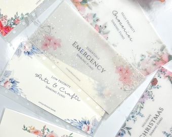 FLOWER Cash Envelopes | Custom A6 Budget Binder Envelope for Cash Stuffing Budgeting Saving Sinking Funds Floral Spring Envelopes