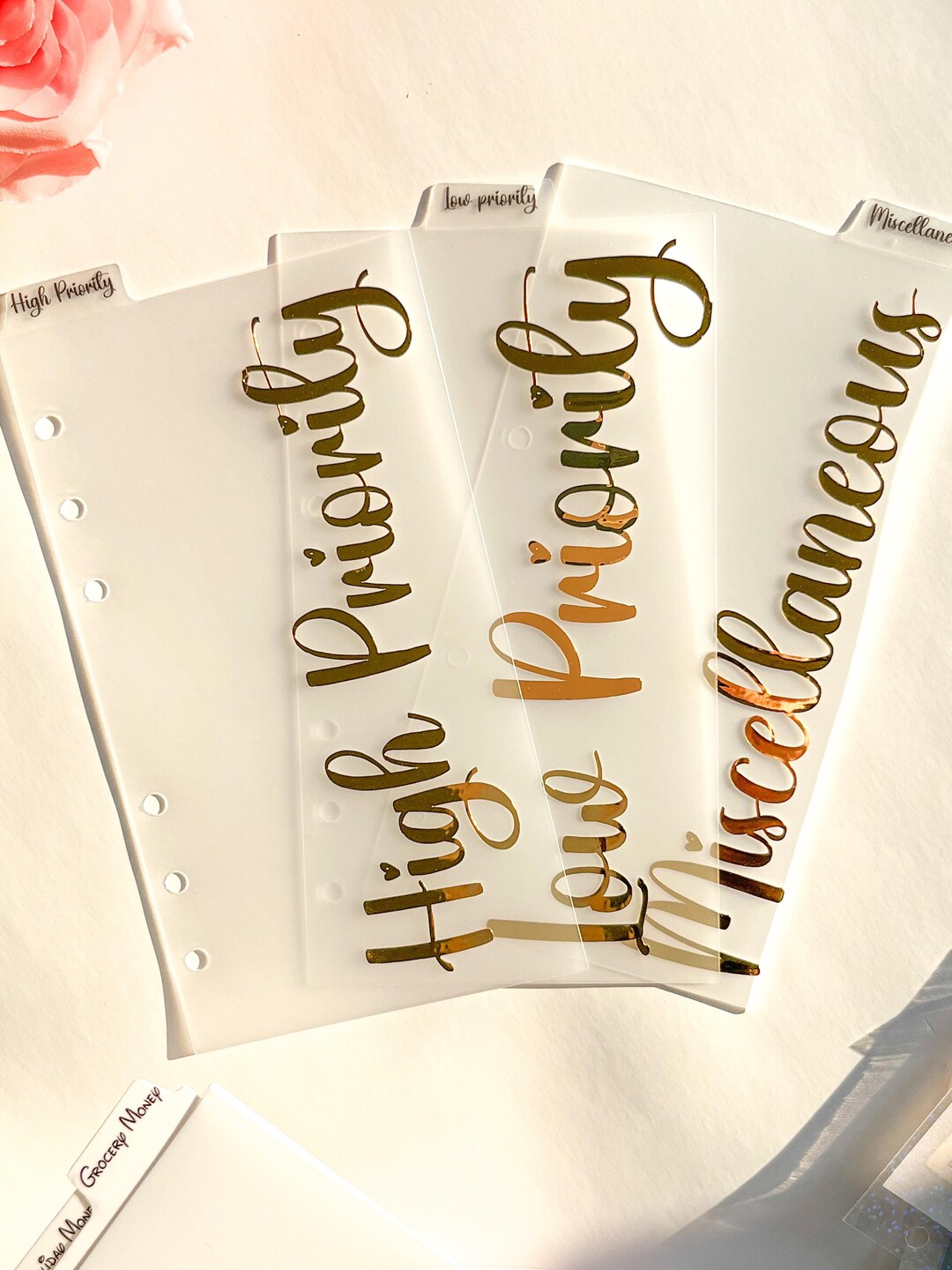 A6 Frosted White Cash Envelope Organizer Budget Binder Organizer Cash