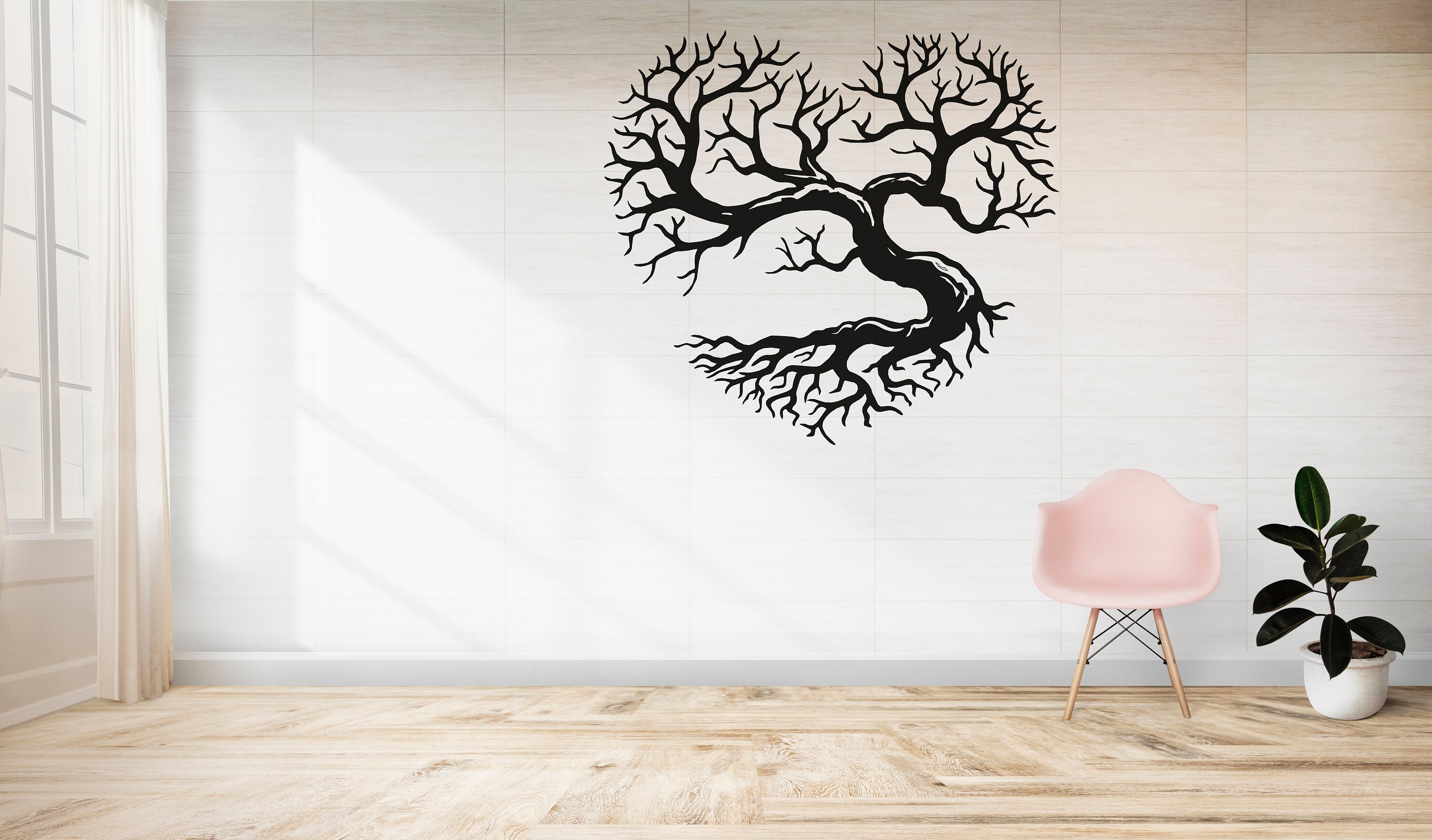 Heart tree wall decor Laser cut files dxf svg pdf ai png Etsy