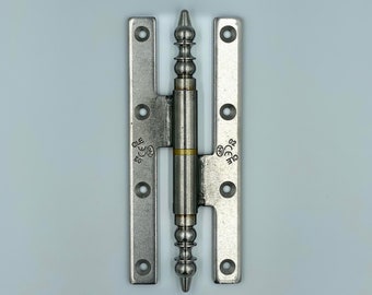 7 1/2" Silver Iron - Steeple Tip - Antique Door Hinge - Right Hand