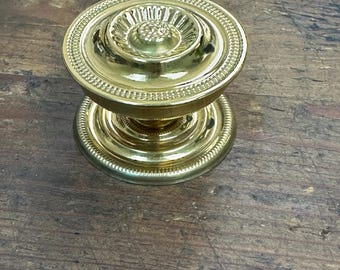 Brass Drawer or Cabinet Pull with Backplate escushon