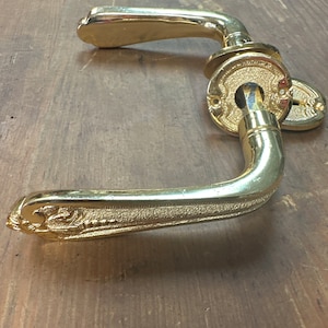 Solid Brass Decorative Door Passage set with Key plates