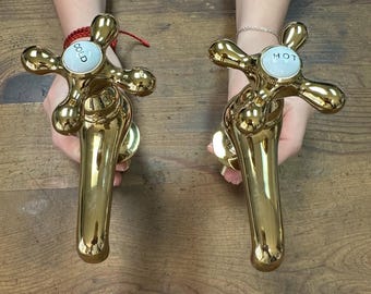 NEU Massivem Messing Deck Montieren Klauenfuß Wannenhähne mit Kreuz Griffen