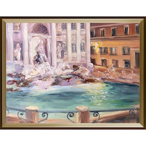 Fontana di Trevi di notte. Roma, Italia.