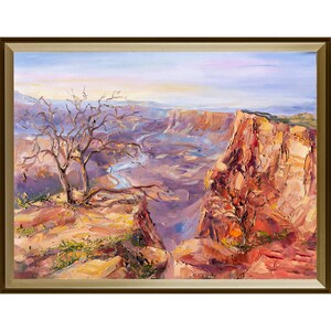 Sunset over the Grand Canyon in the fall.